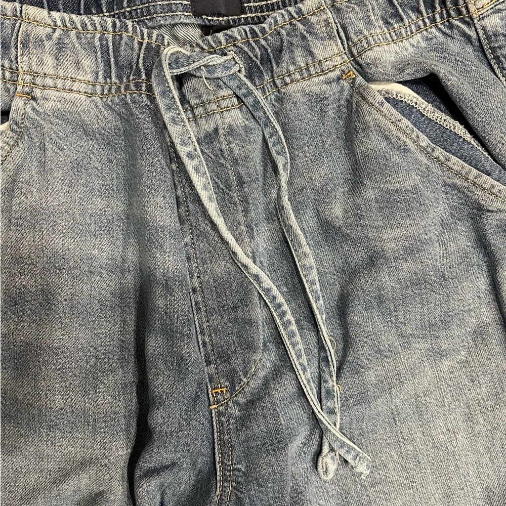 GAP mid rise ultra soft easy horseshoe jean barrel leg pant medium wash - Picture 3 of 7